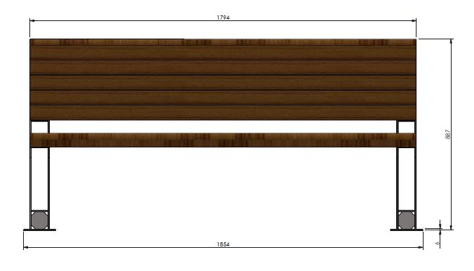 676x386 Rondo Seat Drawing - Seat Drawing