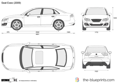 400x283 Seat Exeo Vector Drawing - Seat Drawing