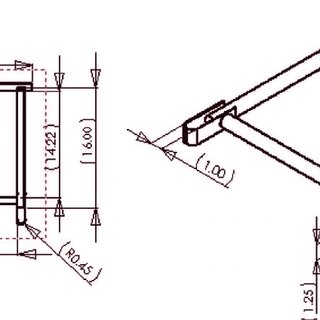 320x320 Seat Bottom Engineering Drawing, Top - Seat Drawing