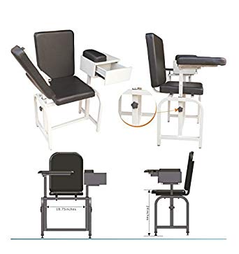 342x363 Blood Drawing Chair With Drawer, Arm Rest Cushioned - Seat Drawing