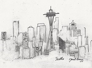 300x222 seattle sketch drawing - Seattle Drawing