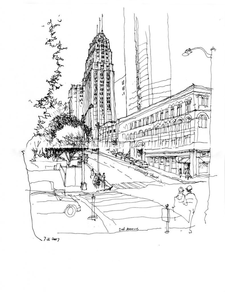 790x1024 seattle tower seeing thinking drawing - Seattle Drawing