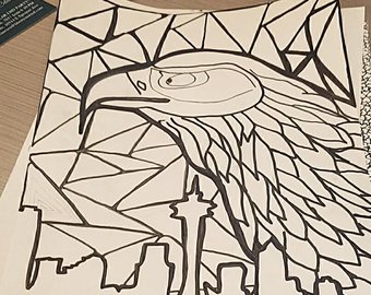 340x270 seattle drawing etsy - Seattle Drawing