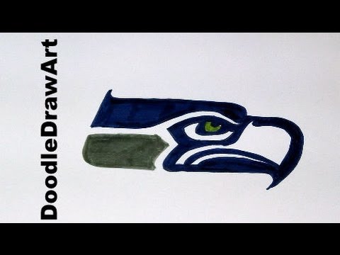 480x360 drawing how to draw the seattle seahawks logo - Seattle Seahawks Drawings