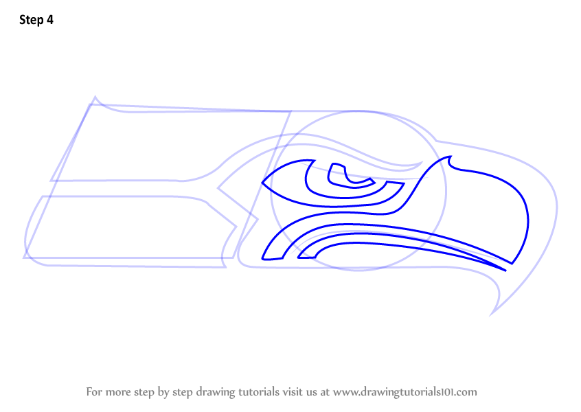 846x600 Learn How To Draw Seattle Seahawks Logo - Seattle Seahawks Logo Drawing