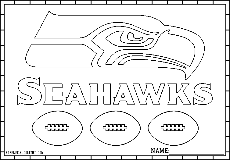 754x525 Seattle Seahawks Football Coloring Pages Great Free Clipart - Seattle Seahawks Logo Drawing