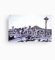 210x230 Seattle Skyline Drawing Wall Art Redbubble - Seattle Skyline Drawing