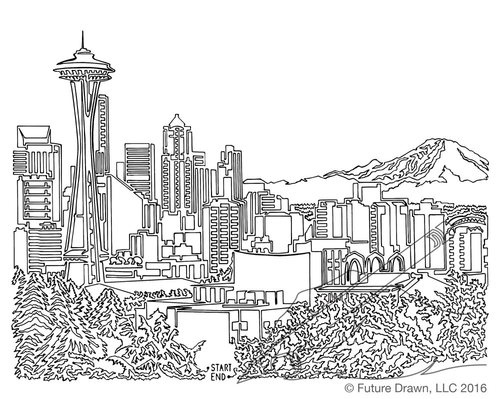 Seattle Skyline Drawing at Explore collection of