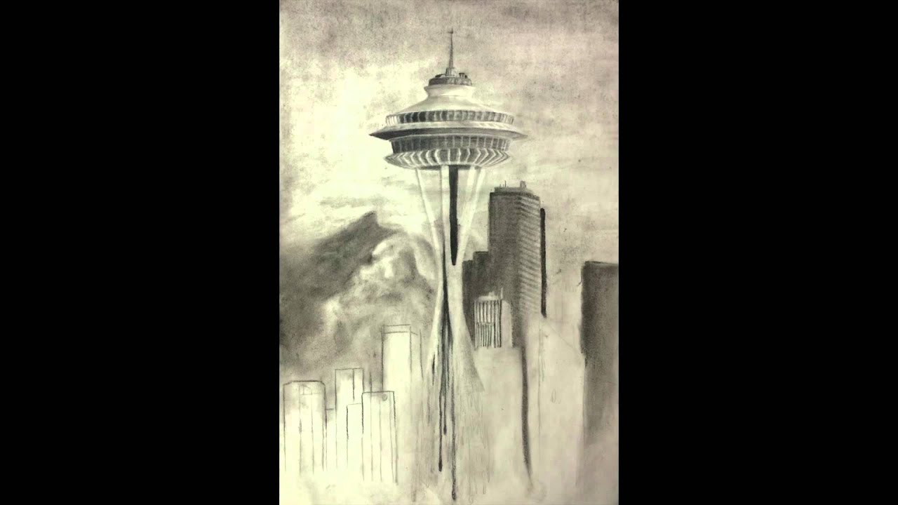 1280x720 Seattle Skyline Drawing - Seattle Skyline Drawing