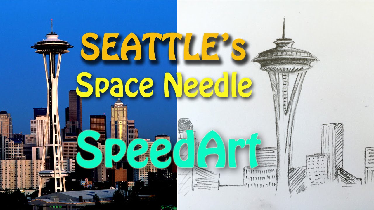 1280x720 How To Draw Seattle's Space Needle - Seattle Space Needle Drawing