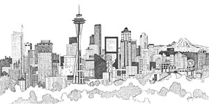 300x149 Space Needle Drawings Fine Art America - Seattle Space Needle Drawing