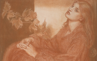 400x250 Rossetti Drawing Bought In Second Hand Bookshop For On Display - Second Drawing