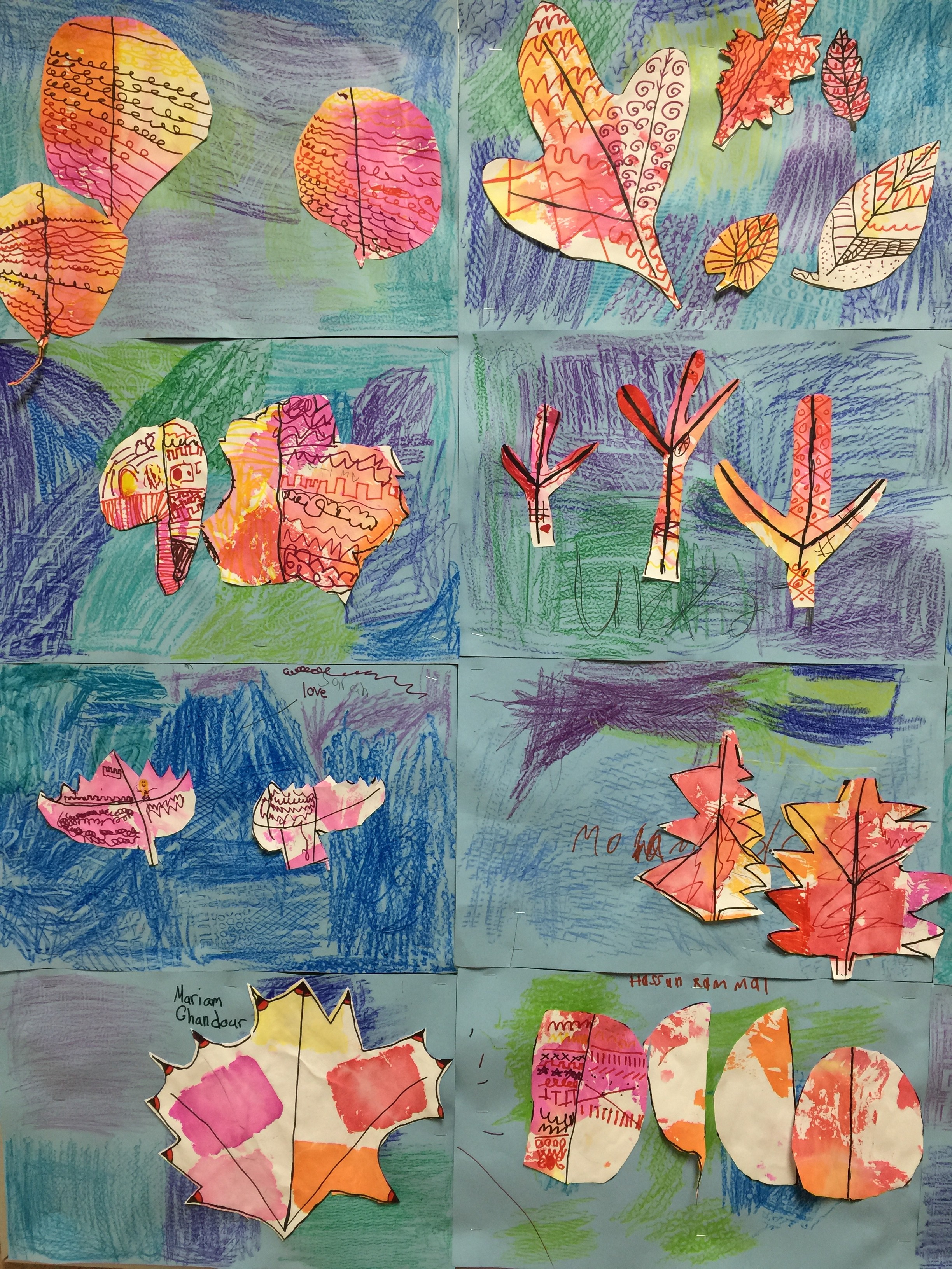 2448x3264 second grade leaves mrs brown's art room - Second Grade Drawings