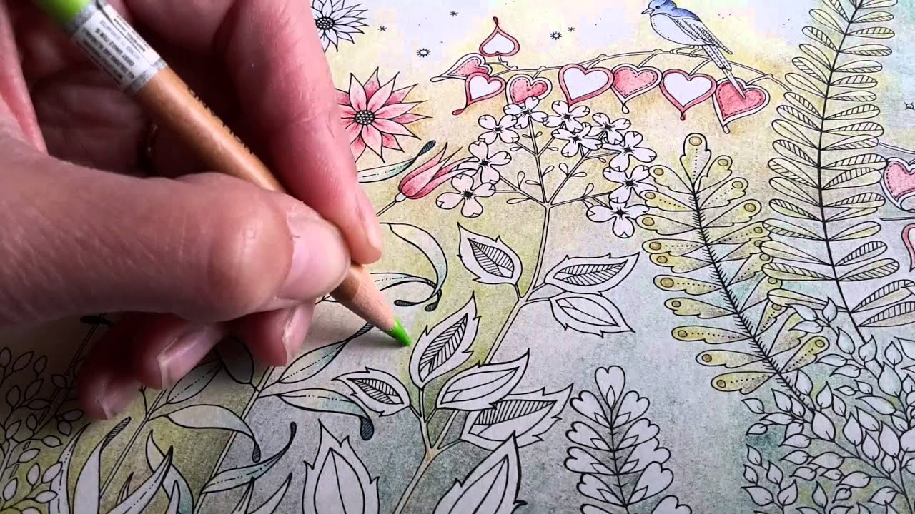 1280x720 colouring secret garden - Secret Garden Drawing