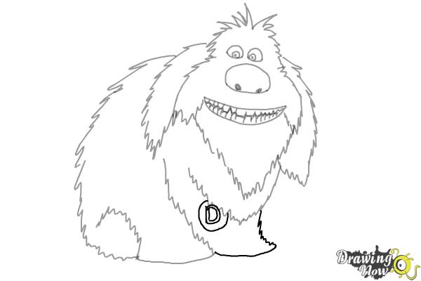 600x400 how to draw duke from the secret of pets - Secret Life Of Pets Drawing