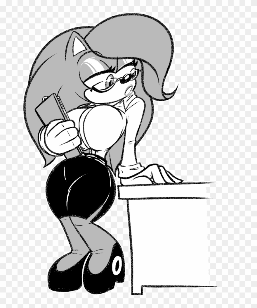 880x1053 Secretary Drawing Black And White Clip Art Royalty - Secretary Drawing