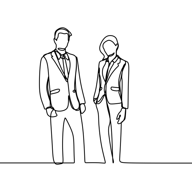 640x640 two person of office worker concept of a boss and his secretary - Secretary Drawing