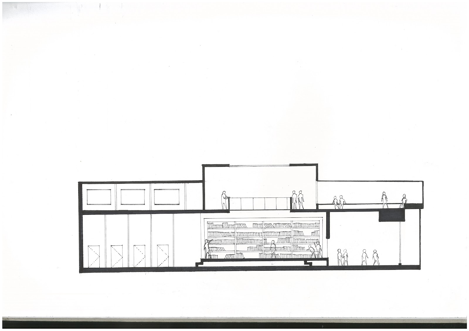 1600x1131 architectural design final section drawing - Section Drawing