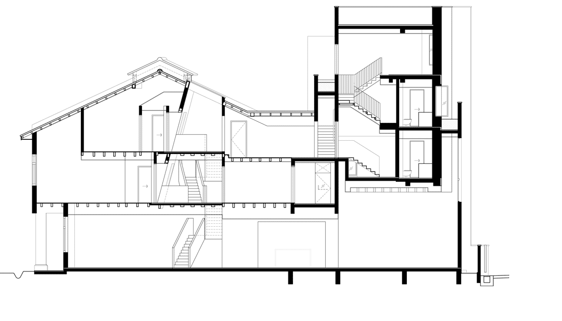 Section type. Разрез здания 3д. Жой план архитектура. Острые углы в архитектуре план. Разрез здания с перепадом рельефа.