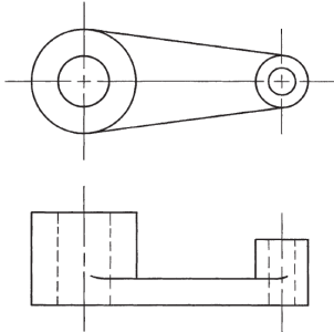 302x300 solved resketch the given front views in exercise problem - Sectional View Engineering Drawing Exercises