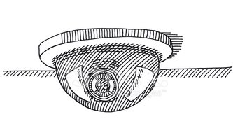 333x200 dome security camera drawing stock vectors - Security Camera Drawing