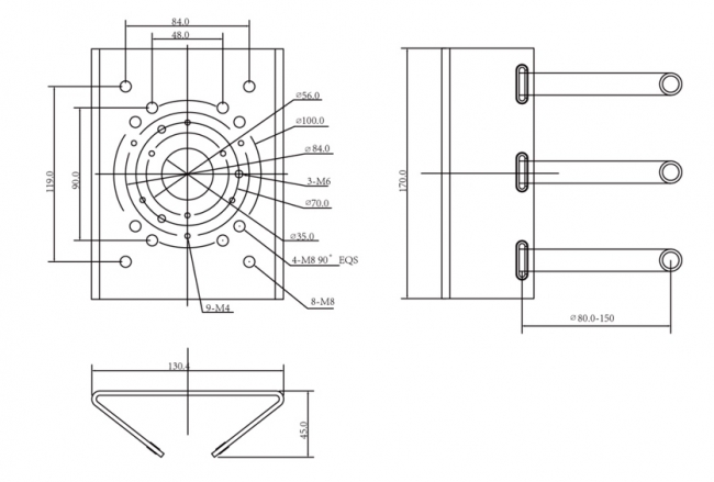 650x439 Security Camera Pole Mount Bracket - Security Camera Drawing