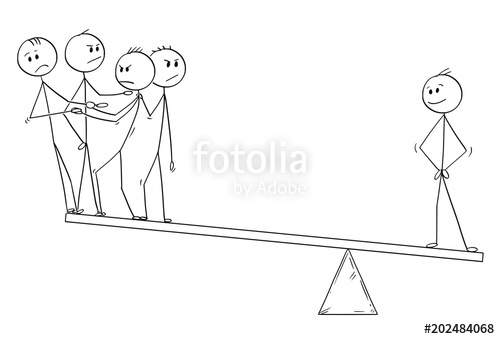 500x339 cartoon stick man drawing conceptual illustration of businessman - Seesaw Drawing