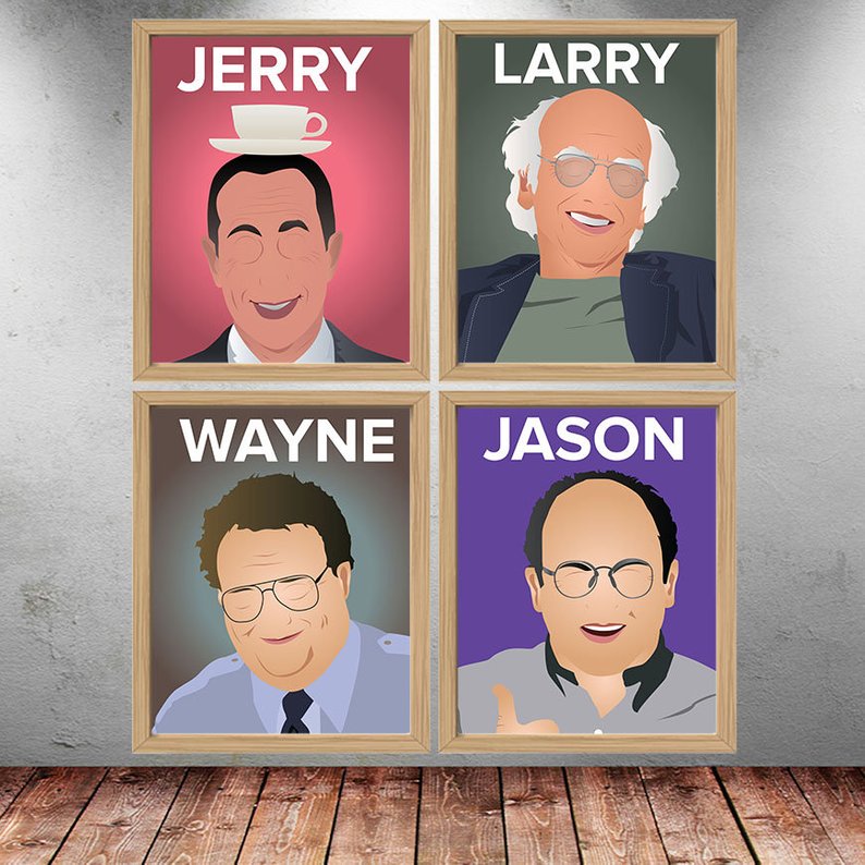 794x794 Seinfeld Prints Poster Drawing Art Minimalist Etsy - Seinfeld Drawing