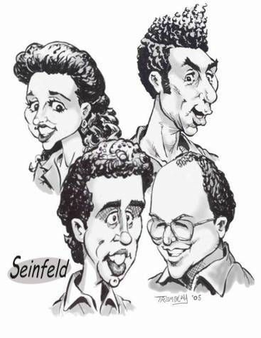 367x475 Seinfeld Cast - Seinfeld Drawing