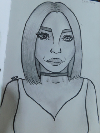 320x426 i tried to draw selena gomez with kylie jenner video - Selena Drawing