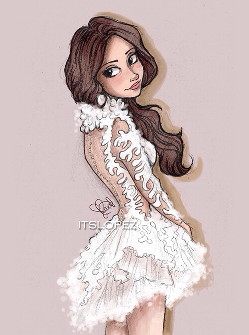 500x672 Love This Drawing If Selena On We Heart It - Selena Drawing