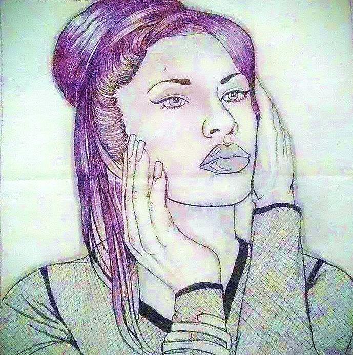 689x693 Selena Drawing - Selena Drawing