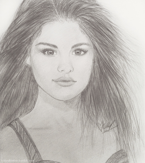 500x560 Selena Gomez Drawing, Pencil, Sketch, Colorful, Realistic Art - Selena Drawing