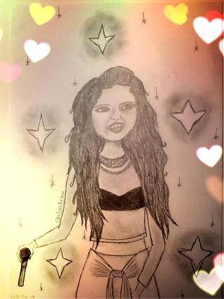 320x427 tried to draw realism its selena gomez for my sister! ^^ hope - Selena Drawing