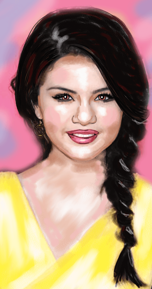 500x949 how to draw selena gomez from wizards of waverly place with easy - Selena Gomez Cartoon Drawing