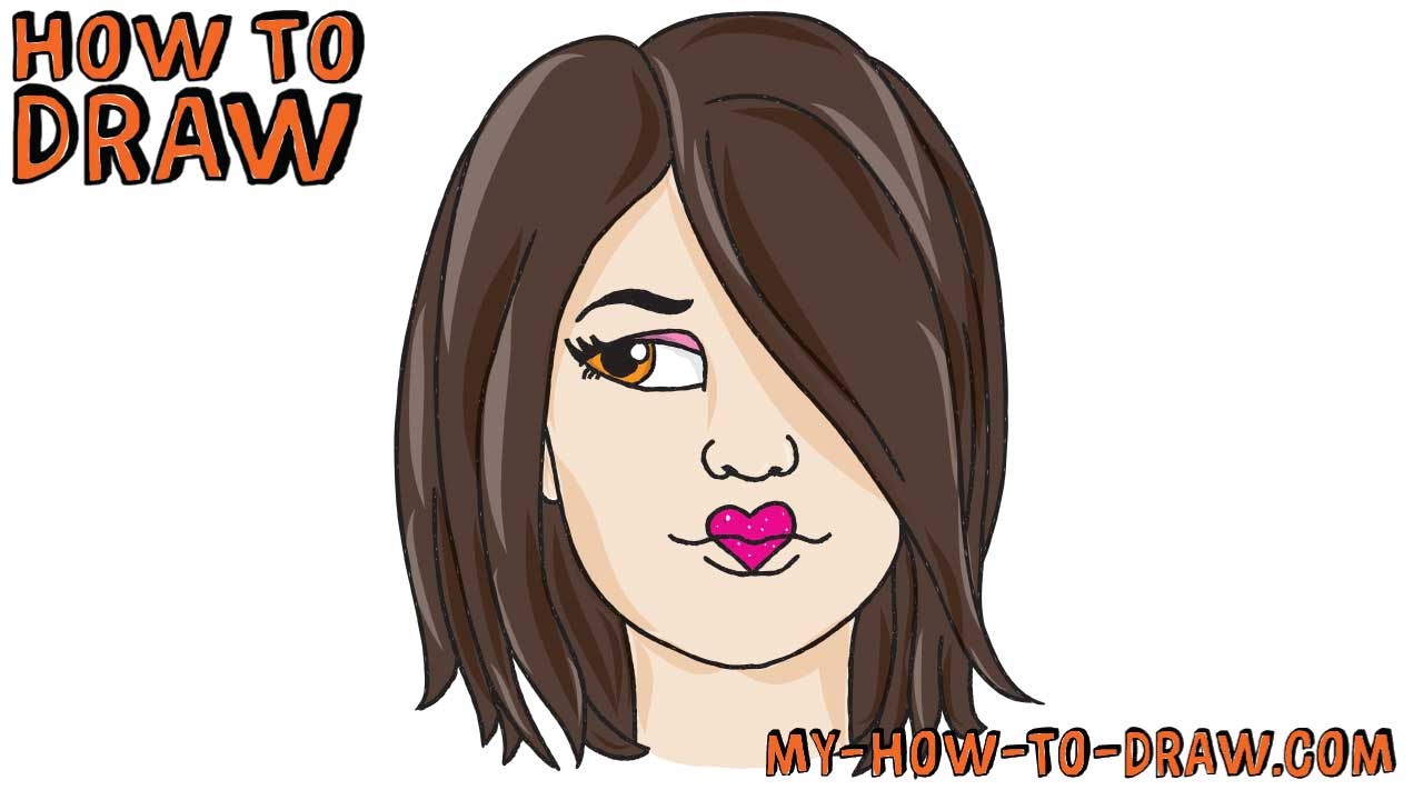 1280x720 how to draw selena gomez - Selena Gomez Cartoon Drawing