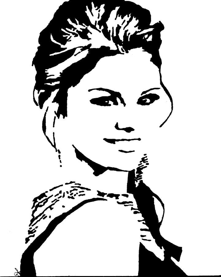 720x900 selena gomez drawing - Selena Gomez Cartoon Drawing