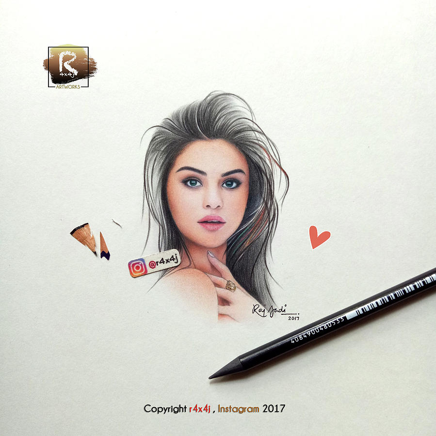 899x900 selena gomez drawing - Selena Gomez Cartoon Drawing