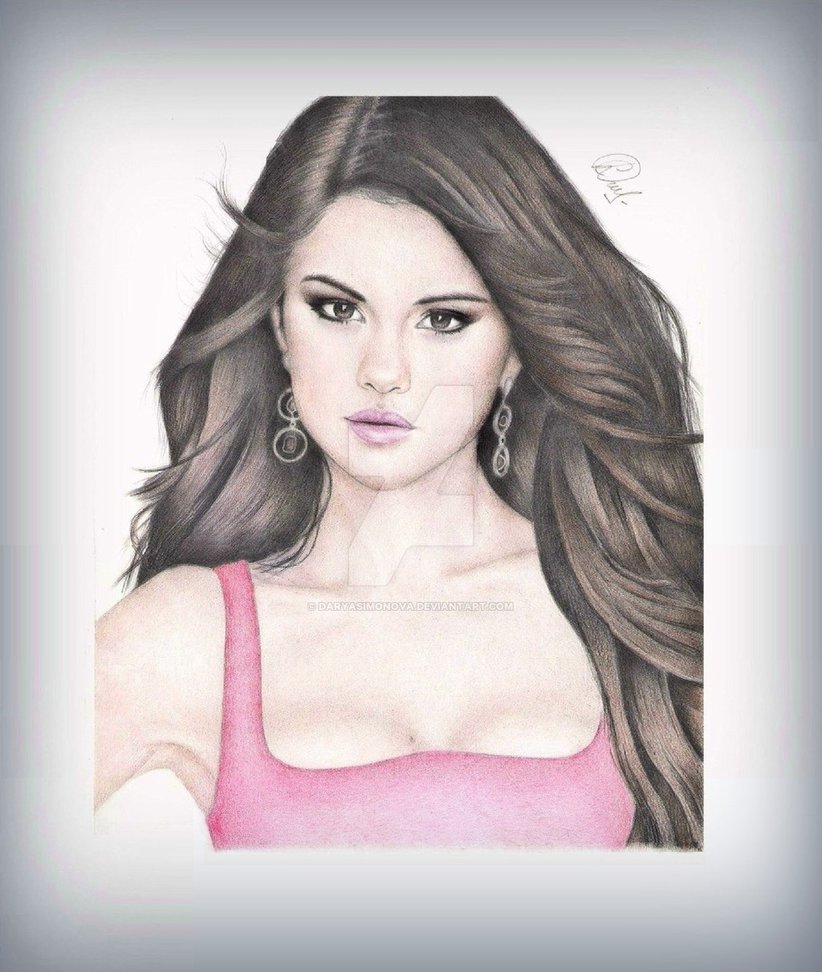 822x972 selena gomez drawing - Selena Gomez Drawing