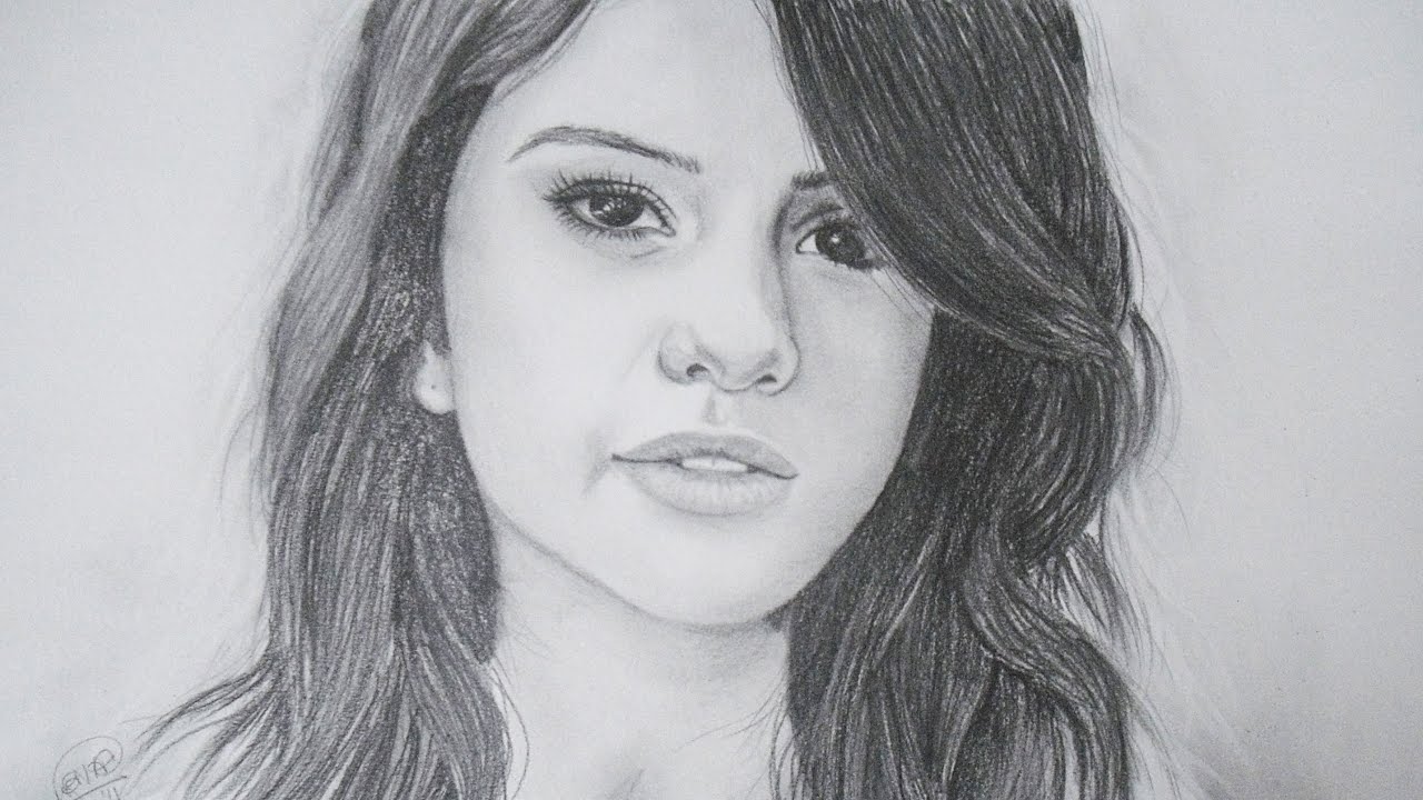 1280x720 drawing pictures selena gomez drawing pictures - Selena Gomez Drawing