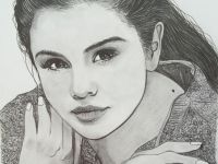 200x150 November, Drawing - Selena Gomez Drawing Step By Step