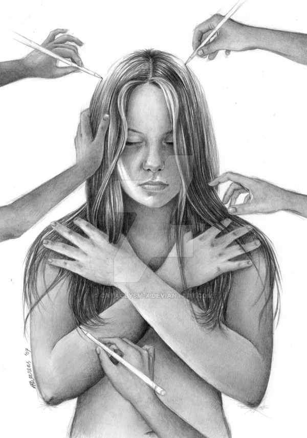 600x857 Self Portrait - Self Drawing