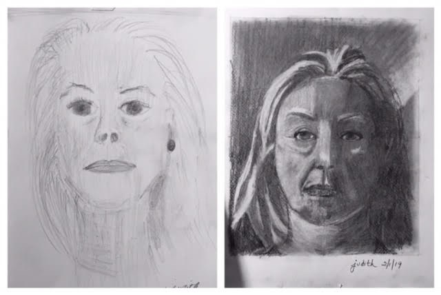 640x428 Before After Student Drawings Drawing On The Right Side - Self Drawing