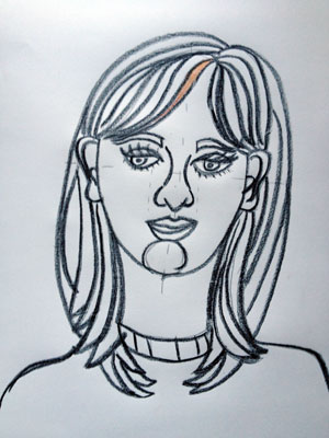 300x400 How To Draw Proportional Self Portraits With Kids Artsmudge - Self Portrait Drawing