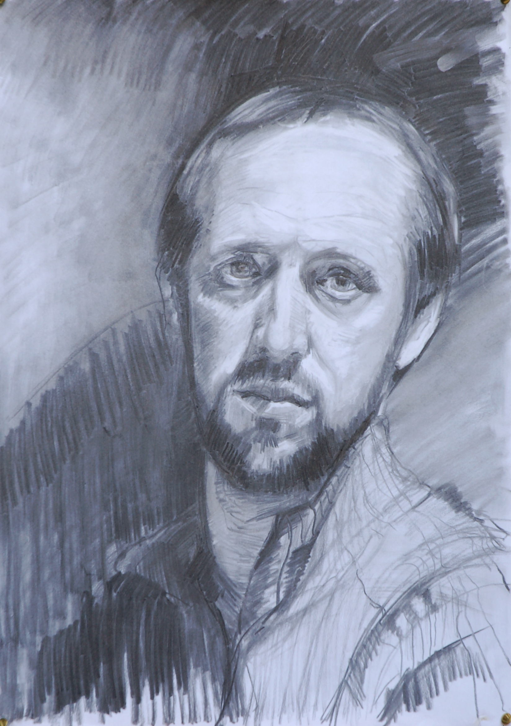1648x2341 Self Portrait Drawing, Charcoal Joseph Galvin Artist - Self Portrait Drawing