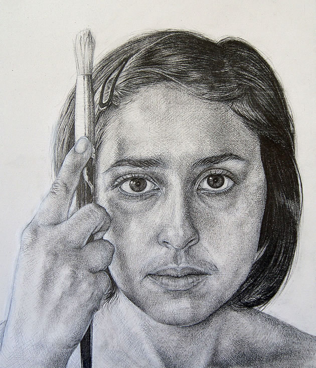 630x735 top in the world stunning self portraits - Self Portrait Drawing