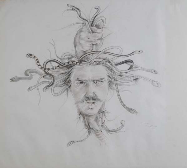 600x539 Pastel The Self In Contemporary Self Portraits - Self Portrait Ideas Drawing