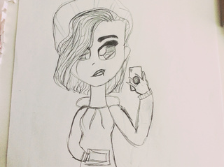 320x239 mirror selfie drawing - Selfie Drawing