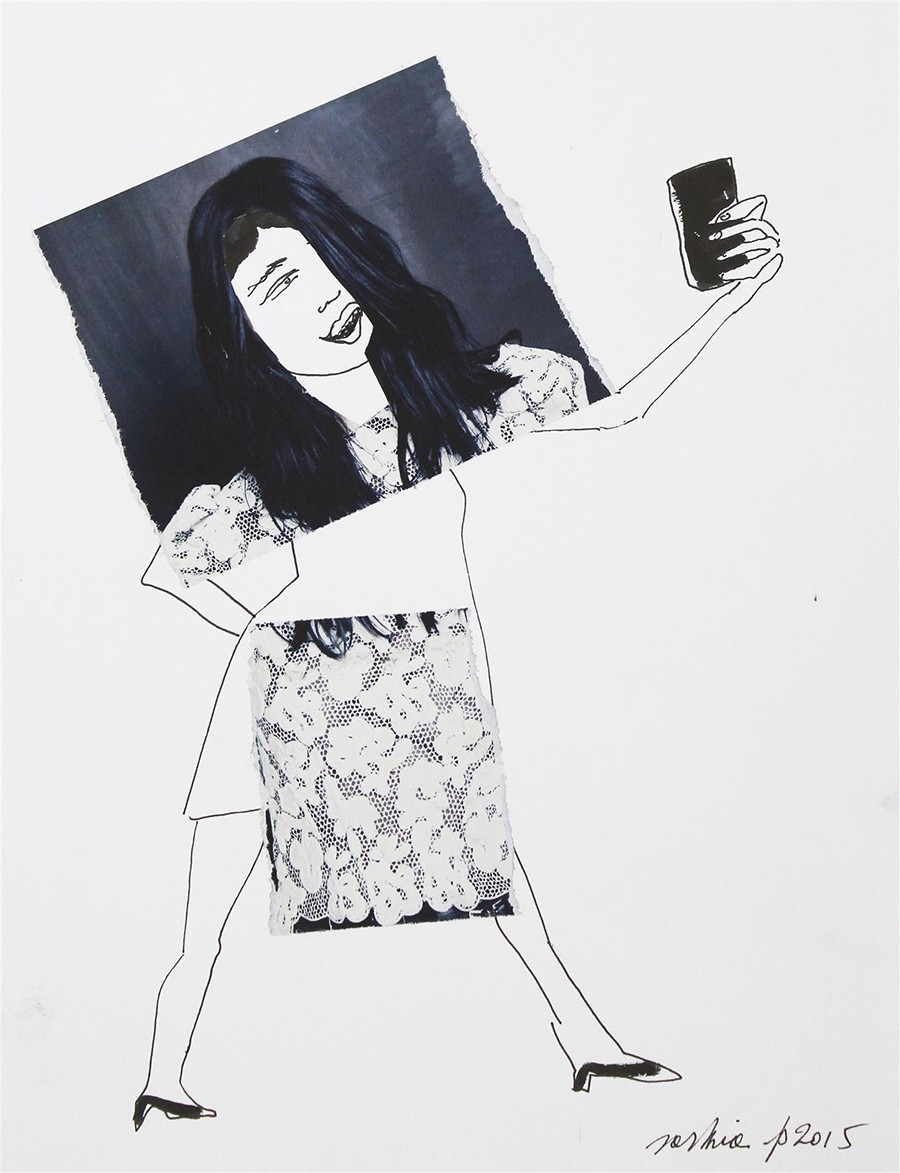 900x1173 selfie - Selfie Drawing