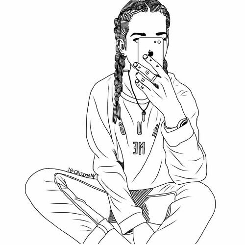 500x500 selfie drawing discovered - Selfie Drawing